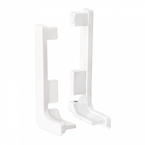 Комплект заглушек металлич. к профилю Gola, L-образных (левая+правая) белый глянец 3 AKS_1