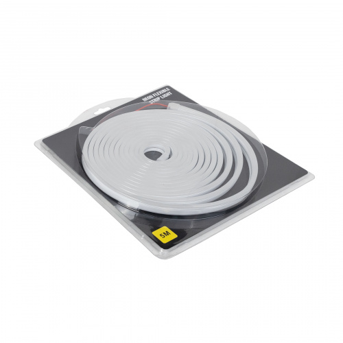 Гибкий неон - 9,6W/m, 24V, 8*16мм, 120 д/м, IP65, холодный белый (6000K) - 5м, AKS_3