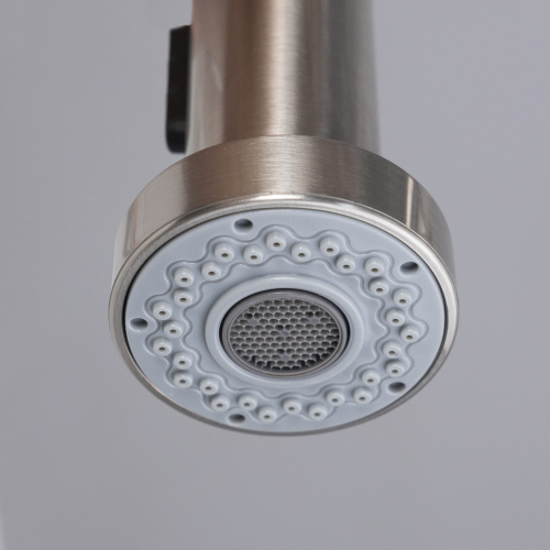 Смеситель для кухни однорычажный со съемным гибким шлангом, HDF-8111, сатин, AKS_4