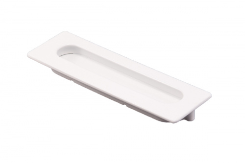 Ручка меб. врезная мет. ENTRO 128 белый, AKS_1