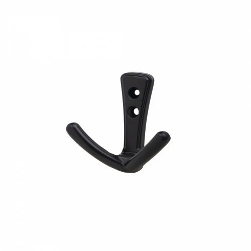 Крючок меб. двухрожковый мет. RUNA черный матовый AKS_1