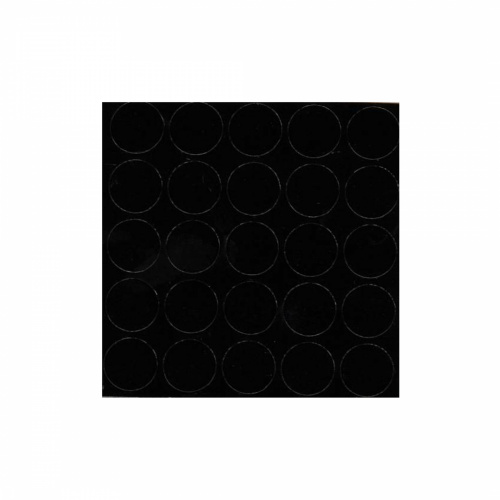 Заглушка самоприлипающая к эксцентрику черный глянец (20326) FOLMAG (лист-28шт.)_1