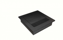 Пропуск кабельный металл 120х120мм брашированный черный AKS фотография