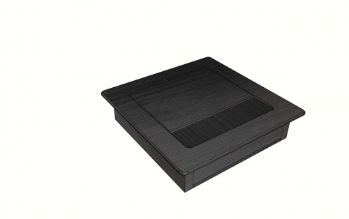 Пропуск кабельный металл 120х120мм брашированный черный AKS_1