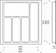 Лоток для столовых приборов 500 LINER 435*430, графит AKS_preview_1