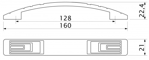 Ручка меб. скоба мет. UR27 128 хром_2