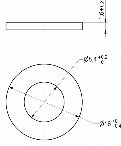 Шайба плоская d8 DIN125 (1кг=670шт) AKS_2