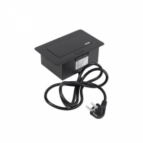 Выдвижной удлинитель NOVA 4, 1 розетка, 2xUSB, черный, AKS фотография