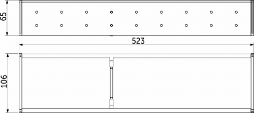 Комплект разделителей L550 универсальный металлический Organizer нержавеющая сталь (523*106*65) AKS_2