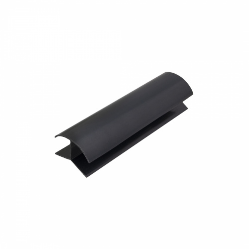 Угол 90 к цоколю мебельному ПВХ h=100 чёрный матовый, РБ_1