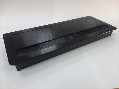 Пропуск кабельный металл 240х120мм брашированный черный AKS_1