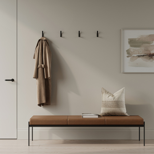 Крючок меб. двухрожковый мет. PEROLA брашированное золото AKS_9