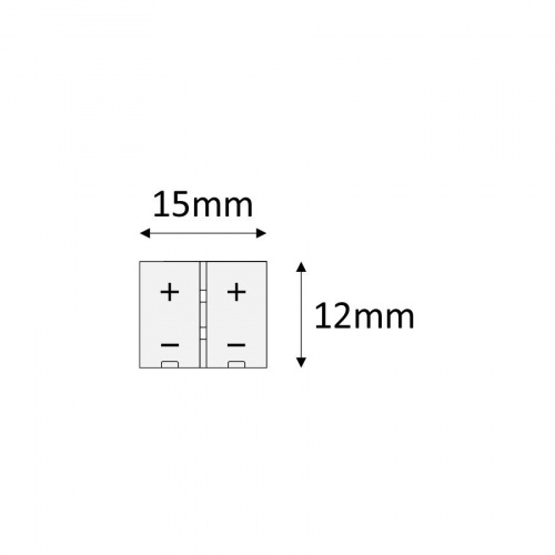 Соединитель прямой для светодиодных лент шириной 8mm, без провода, HLT_2