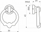 Ручка меб. кнопка мет. CIRCLE античная латунь, AKS_preview_1