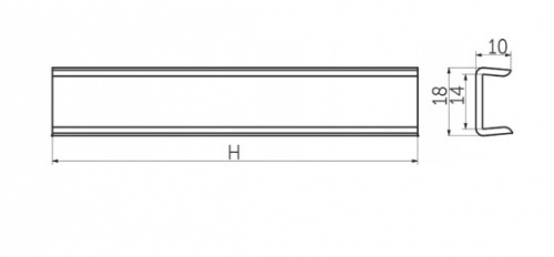 Заглушка к цоколю мебельному ПВХ h=100, графит зернистый РФ_2