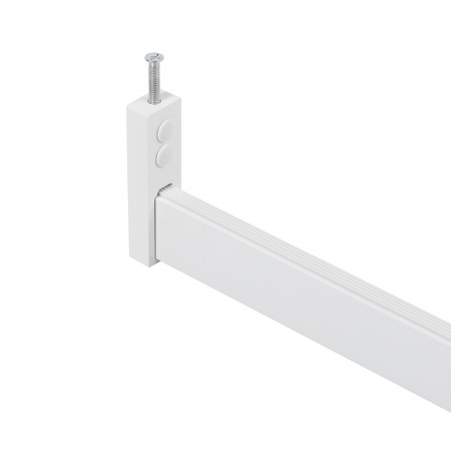 Держатель штанги гардеробной прямоуг. FAME LUMI/1 концевой, белый матовый AKS_4