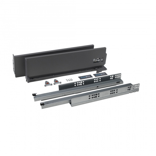 Система ящиков Slimbox AKS L-300 H=128 графит PUSH TO OPEN ДСП16мм_3