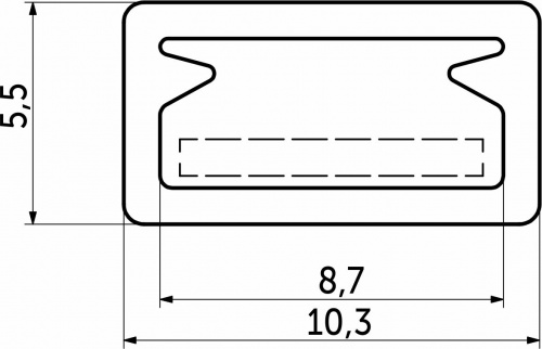 Профиль пластиковый накладной TREND 5x10, молочный, 2м, HLT_2