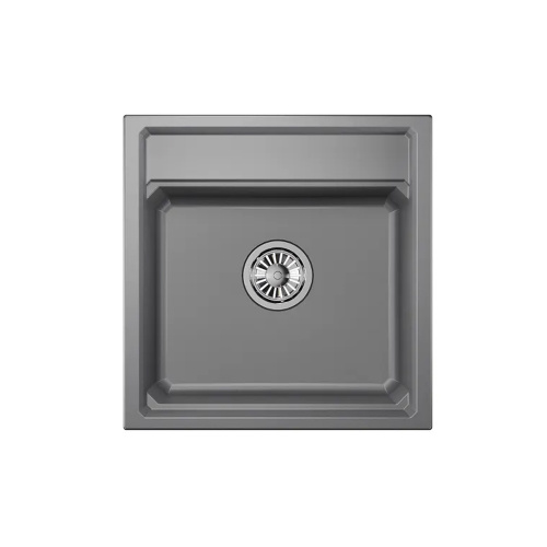 Мойка кварц, прямоугольная, KS-5002, 500*510мм, алюминиум, на столешницу, Granula_3