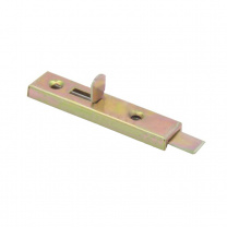 Задвижка мебельная (шпингалет) желтый цинк без ответной планки, AKS фотография