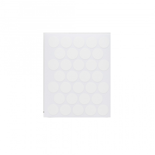 Заглушка самоприлипающая к эксцентрику белый гладкий (PC 2506) (1л=32шт) Pacific_3