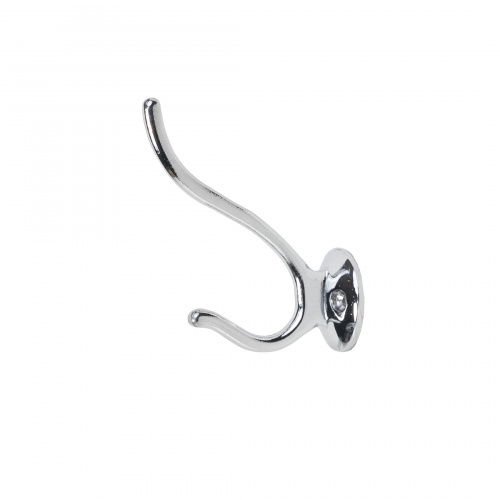 Крючок меб. двухрожковый мет. W009 хром AKS_3
