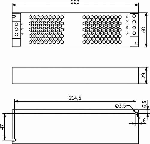 Блок питания Indoor 200W/24V, серия 5, AKS_2