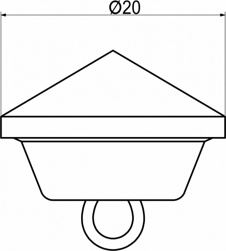 Пуговица мебельная 20мм стекло на ножке AKS_2