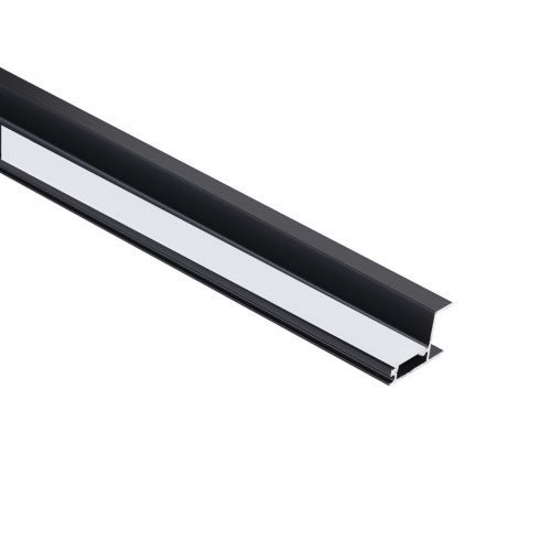Профиль алюминиевый накладной/торцевой CAPELLA-3018B, с экраном, цвет черный, 2м (для 18 ДСП), AKS_3