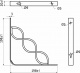 Полкодержатель мет. INFINITY 200*200*20*3, белый AKS_preview_1