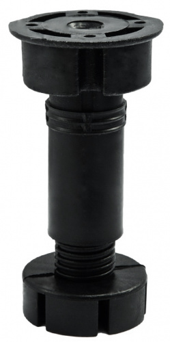 Опора кухонная пласт. h100 трехсоставная с обрезанным верхом, черный (1 уп. = 400 шт.) LEBA_1