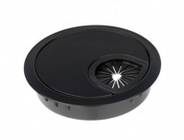 Пропуск кабельный металл D60мм черный AKS