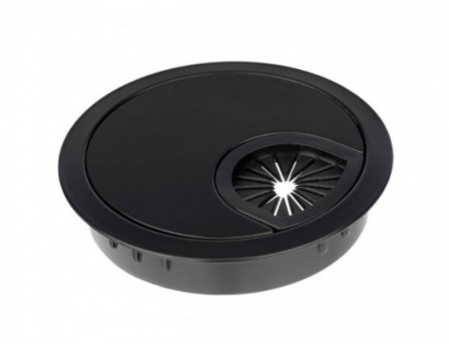 Пропуск кабельный металл D60мм черный AKS_1