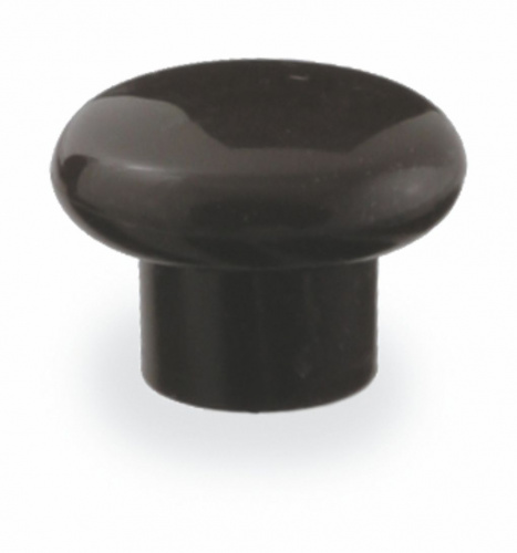 Ручка меб. кнопка пластик. PK01/K1 черный матовый AKS_1