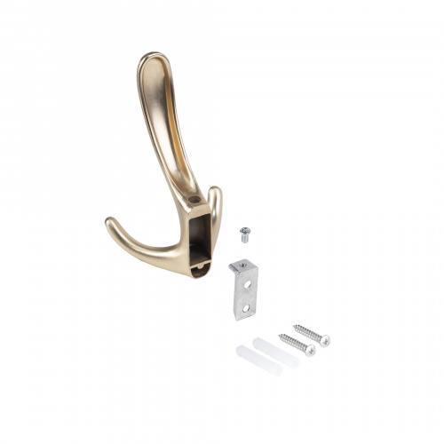 Крючок меб. трехрожковый мет. ROMA брашированное золото AKS_5