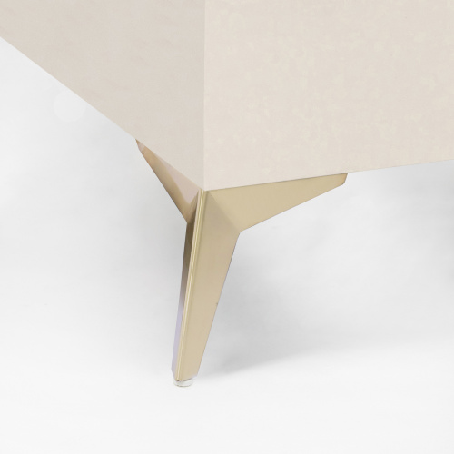 Опора меб. мет. HELLY h130 угловая матовое золото AKS_5