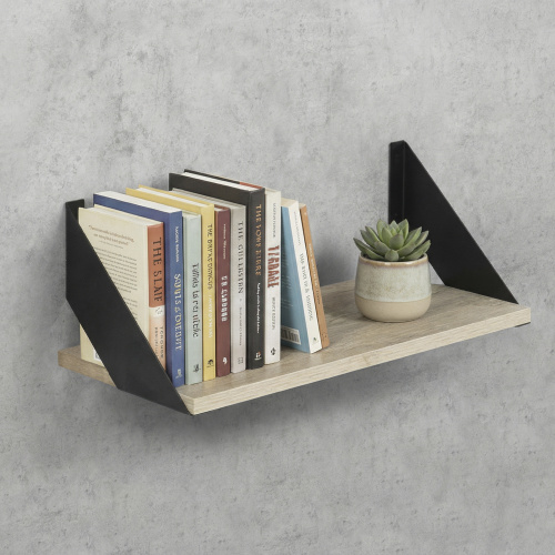 Полкодержатель мет. PLATE 200*200*2.3 черный (1 упак. = 2 шт.) AKS_6