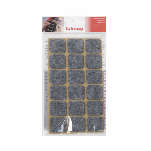 Подкладка самоприлипающая фетровая 25х25мм (1лист-18шт) серая Folmag_1