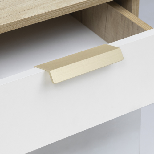 Ручка меб. накладная алюм. GEOS 128/150 брашированное золото, AKS_5