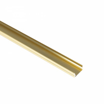 Профиль алюминиевый AKS SIRIUS-1407S накладной с экраном, цвет золотой, 3м фотография