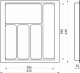 Лоток для столовых приборов 500 TR-03 (435～385*430～390*55), серый AKS_preview_1