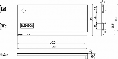 Боковина Slimbox AKS L-500 H=175 белый левая+правая_2