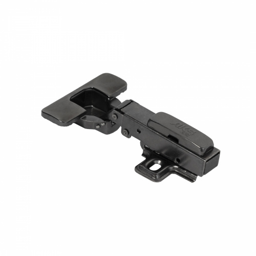 Петля накладная без пружины 45мм h0 clip-on AKS PLUS черная (саморезы, заглушки)_1