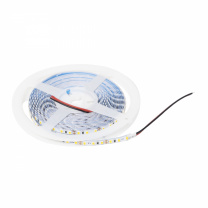 Лента светодиодная - 9,6W/m, 12V, 5мм, 2835, 120 д/м, IP20, холодный белый (6000K), узкая - 5м, AKS фотография