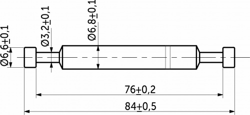 Шток эксцентрика двусторонний 7*76/84 для плиты 16мм (уп/100шт) AKS_2