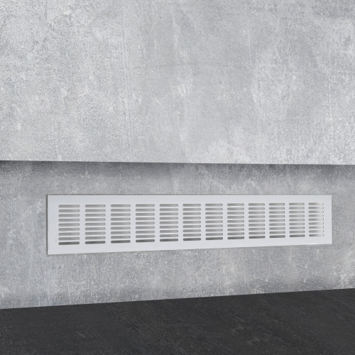 Решетка вентиляционная 480х80мм серебро алюминий AKS_3