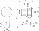 Замок для распашной двери механический 103-30, черный, AKS_preview_1