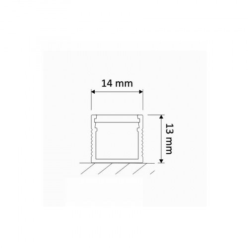 Профиль алюминиевый накладной Line (Polarus Opal) (длина 2м), HLT_2