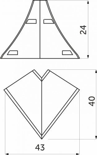 Уголок ПВХ наружный к плинтусу LР NZ светло-коричневый (117) EL-MECH-PLAST_2