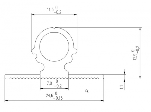 Выравниватель декоративный для мебельных дверей L-2100 -2440 мм серый AKS_2